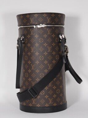 Custom Louis Vuitton Monogram Cylindrical Travel Bag w Strap